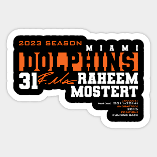 Mostert - Dolphins - 2023 Sticker